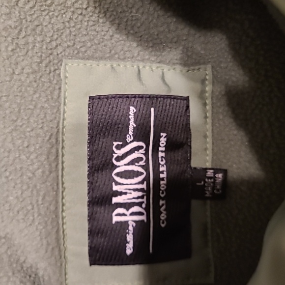 B.Moss Winter Down Puffer Coat Fully Lined womens size Large Olive color - Picture 3 of 7